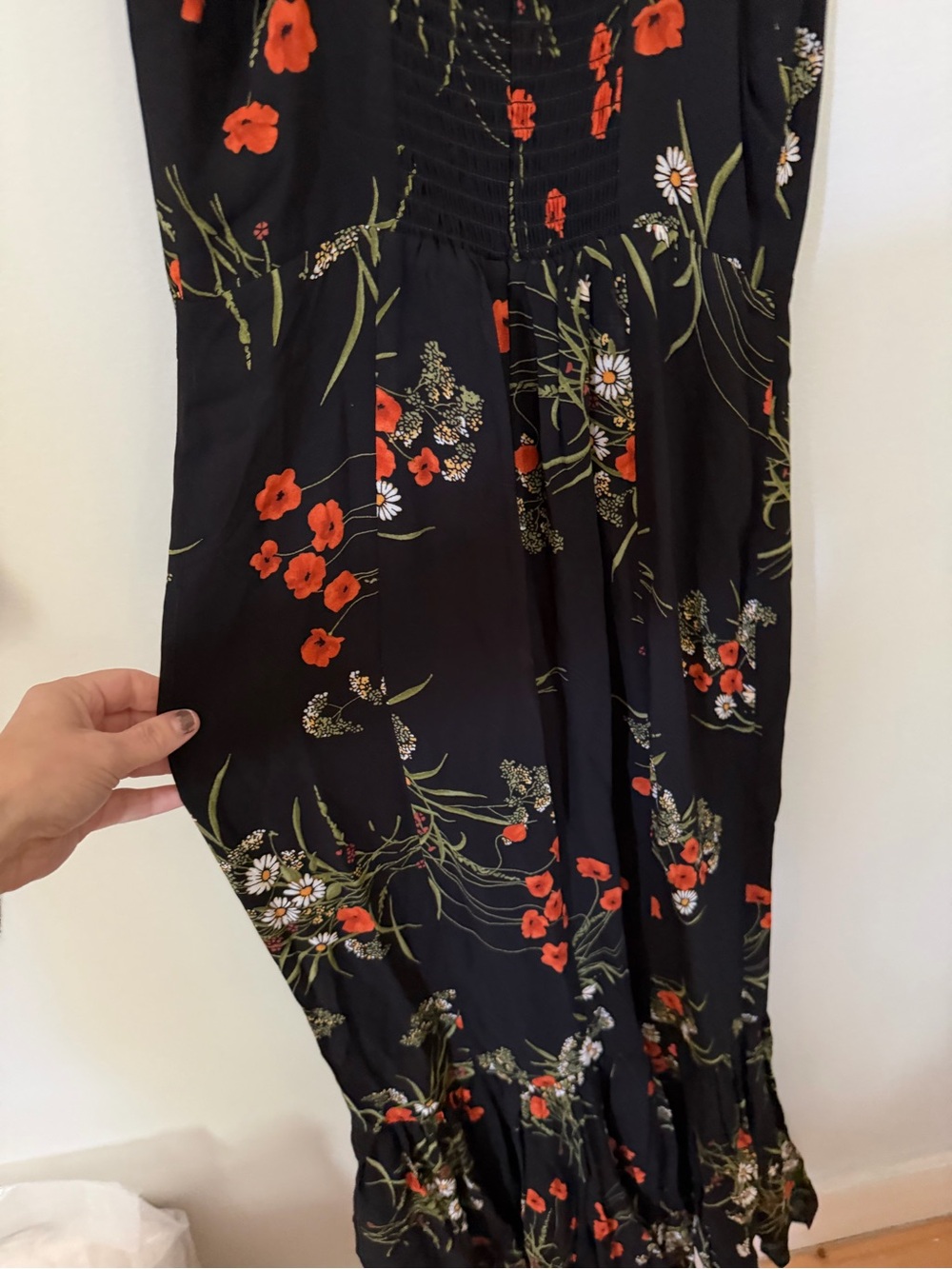 NWT REFORMATION Irisa Floral Trumpet Dress in Robyn Size US 0 lace trim - Picture 7 of 15